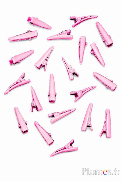 Krokodilklemmen - 6 x 25 mm - roze